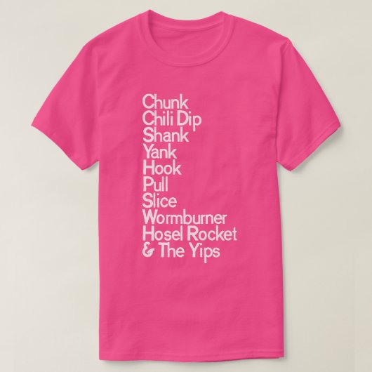 ゴルフ汚い言葉 Tシャツ (デザイン正面)