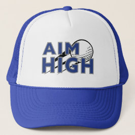 ゴルフ注入"AIM HIGH"ゴルフトラック運転手ハット キャップ