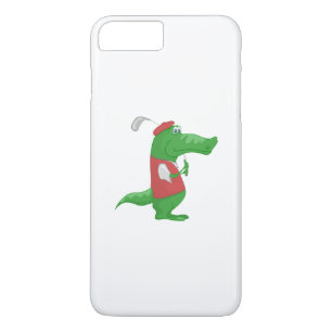 ゴルフ漫画を遊んでいるワニ iPhone 8 PLUS/7 PLUSケース