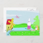 ゴルフ熱狂するポストカード ポストカード (正面/裏面)