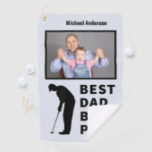 ゴルフ父おもしろい最高のパパバイパー写真カスタム ゴルフタオル (インサイチュ)