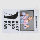 ゴルフ父おもしろい最高のパパバイパー写真カスタム ゴルフタオル (横)