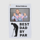 ゴルフ父おもしろい最高のパパバイパー写真カスタム ゴルフタオル (正面)