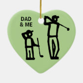 ゴルフ父および息子のクリスマスの休日 セラミックオーナメント (裏面)