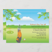 ゴルフ父の日の招待状の日 招待状 (正面/裏面)