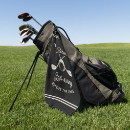 ゴルフ独身パーティーの最後のスイング 結婚指輪の前の最後の1撃 ゴルフタオル