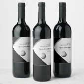 ゴルフ独身パーティー ゴルファー ゴルフ ミニマル おしゃれ ワインラベル (ボトル)