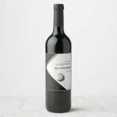 ゴルフ独身パーティー ゴルファー ゴルフ ミニマル おしゃれ ワインラベル (正面)