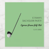 ゴルフ独身パーティー ゴルファー ゴルフ ミニマル おしゃれ ワインラベル (シングルラベル)