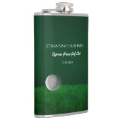 ゴルフ独身パーティー - ゴルフボールとコースのグリーン フラスク (右)