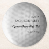 ゴルフ独身パーティー - ゴルフ旅行 クラシック スタイリッシュ ラウンドペーパーコースター (正面)