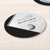 ゴルフ独身パーティー - ゴルフ旅行 クラシック スタイリッシュ ラウンドペーパーコースター (アングル)