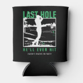 ゴルフ独身最後のホールで打つ面白い最後のショット 缶クーラー (正面)