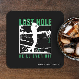 ゴルフ独身最後のホール面白い最後に打つホール スクエアペーパーコースター