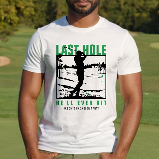 ゴルフ独身最後のホール面白い最後に打つホール Tシャツ