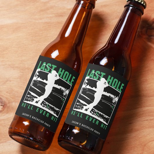 ゴルフ独身最後のホール面白い最後に打つ ビールラベル