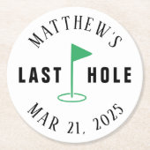 ゴルフ独身最後のホール ラウンドペーパーコースター (正面)
