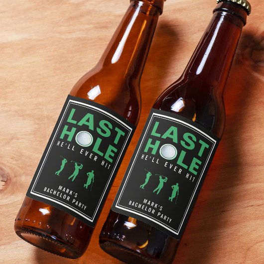 ゴルフ独身最後のホール 彼が打つ最後のボール ブラック ビールラベル