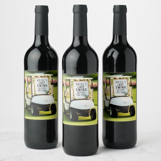 ゴルフ独身最後の夜プラン ワインラベル (ボトル)