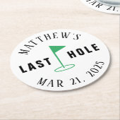 ゴルフ独身最後の1ホール ラウンドペーパーコースター (アングル)