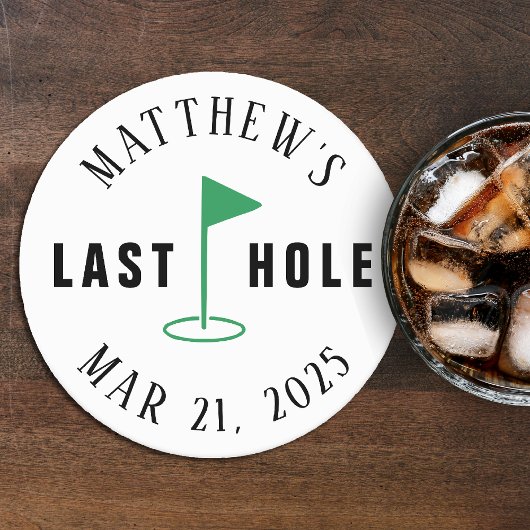 ゴルフ独身最後の1ホール ラウンドペーパーコースター
