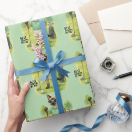 ゴルフ猫ゴルフ最高のグランパ・バイ・パー ラッピングペーパー