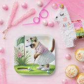 ゴルフ猫好き ペーパープレート (パーティー)