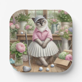 ゴルフ猫好き ペーパープレート