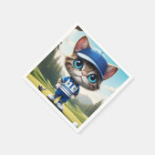 ゴルフ猫 スタンダードカクテルナプキン (角)