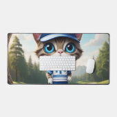 ゴルフ猫 デスクマット (キーボード&マウス)