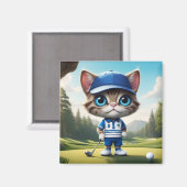 ゴルフ猫 マグネット (正面/裏面)