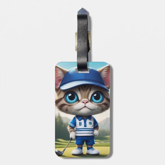 ゴルフ猫 ラゲッジタグ (裏面縦)