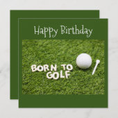 ゴルフ生まれからゴルフの誕生日カードの単語の緑