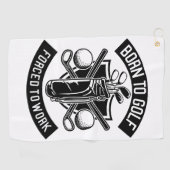 ゴルフ生まれに強制される ゴルフタオル (横)