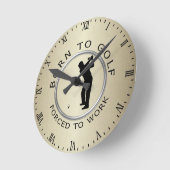 ゴルフ生まれに強制される ラウンド壁時計 (傾斜)