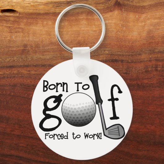 ゴルフ生まれに行き、強制的に仕事に就かせる キーホルダー (正面)
