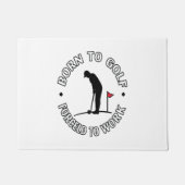 ゴルフ生まれにTシャツのデザインを強制 ドアマット (正面)