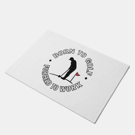 ゴルフ生まれにTシャツのデザインを強制 ドアマット (アングル)