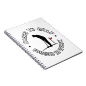 ゴルフ生まれにTシャツのデザインを強制 ノートブック (右側)