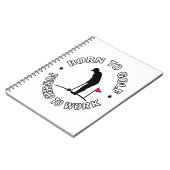 ゴルフ生まれにTシャツのデザインを強制 ノートブック (左側)