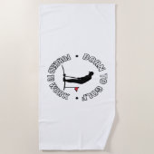 ゴルフ生まれにTシャツのデザインを強制 ビーチタオル (正面)