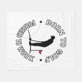 ゴルフ生まれにTシャツのデザインを強制 フリースブランケット (正面(横))