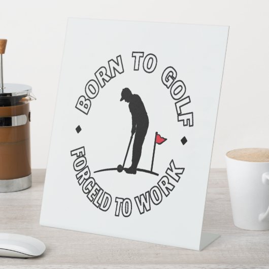 ゴルフ生まれにTシャツのデザインを強制 台座サイン (インサイチュ)