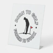 ゴルフ生まれにTシャツのデザインを強制 台座サイン (正面)