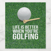 ゴルフ生活はあなたはゴルフのゴルファーのパーティーより良い ワインラベル (シングルラベル)