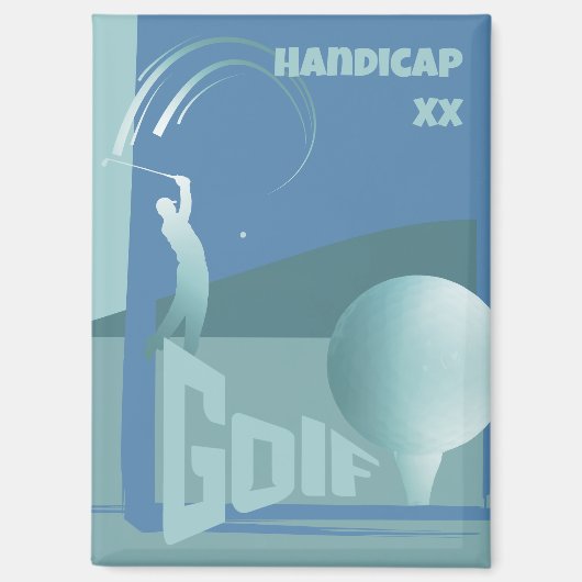 ゴルフ用ゴルファーのゴルフクラブアクセサリー マグネット (正面)