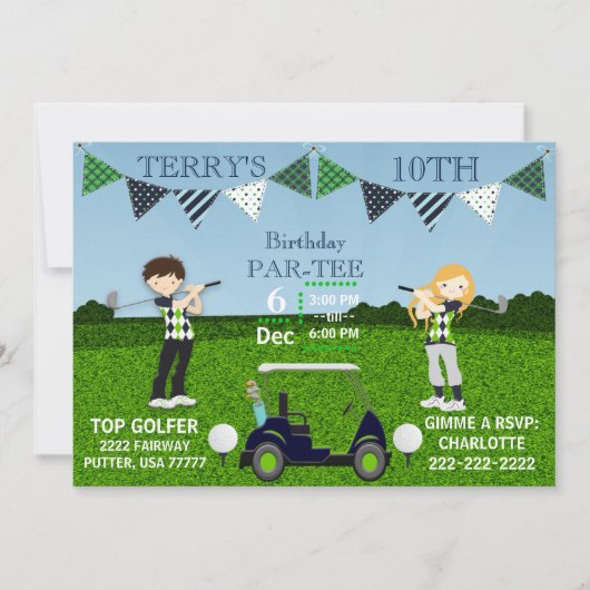 ゴルフ用ゴルファーTeeゴルフカート用ゴルフボール誕生日 (正面)