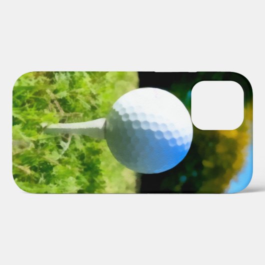 ゴルフ用ゴルフボール及びティーウォーター色デザイン Case-Mate iPhoneケース (裏面 (横))