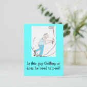 ゴルフ用ディレマはがき ポストカード (スタンド正面)