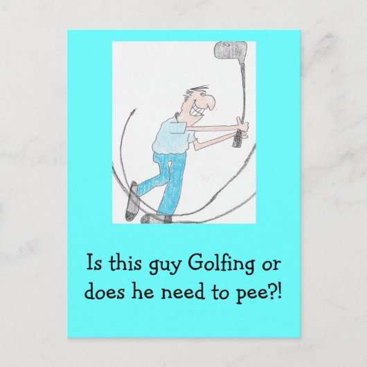 ゴルフ用ディレマはがき ポストカード (正面)